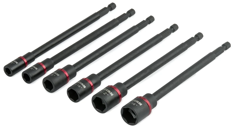 Titan 15240 SAE 6" Impact Nut Driver Set - 6 Piece - Image 1