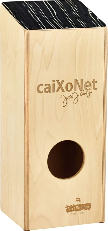 Meinl Percussion Caixonet Cajon Instrument - Oversized Drum Box with Snare - Playing Surface Striped Onyx (VR-CAIXN)