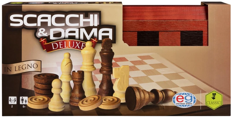 Editrice Giochi 6036101 – Classic Games in Wood Draughts and Chess