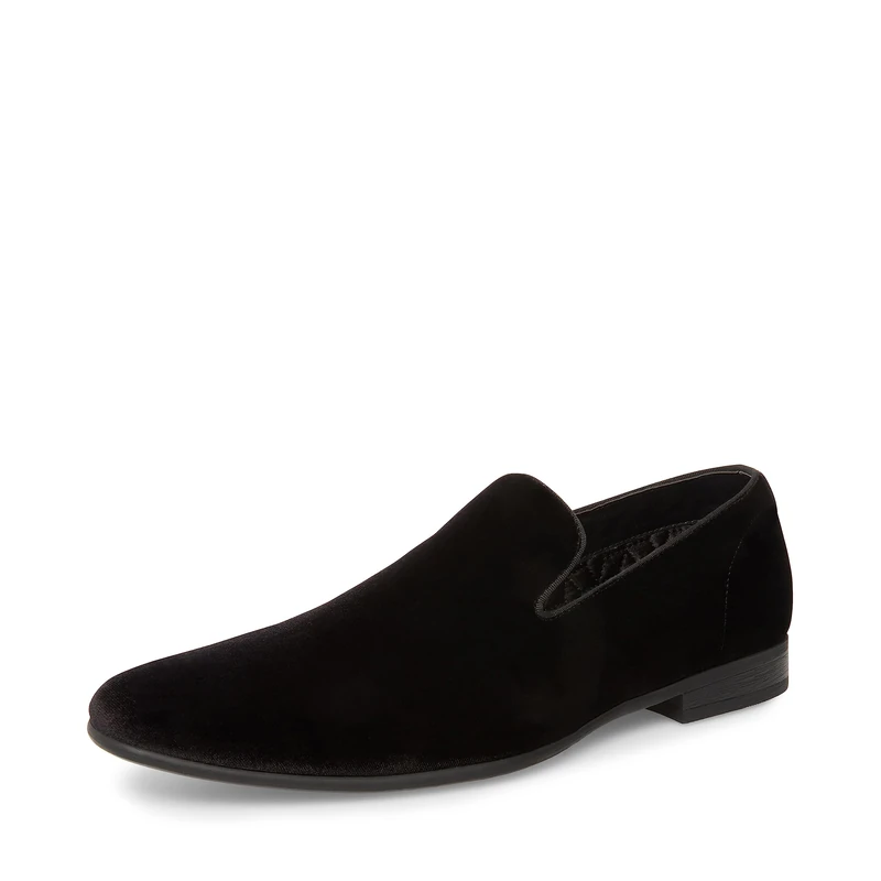Steve Madden Men's Laight Loafer, Black Velvet, 8 UK
