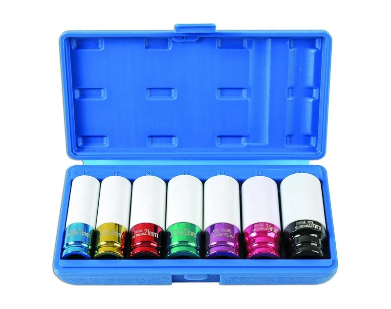 Laser 6723 Alloy Wheel Nut Socket Set 1/2"D 7pc