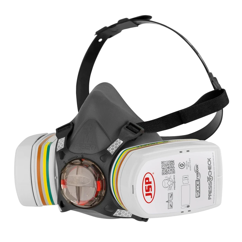 Force 8 Half-Mask with Press To Check ABEK1 P3 Filters (JSP BHT0C3-0L5-N00)