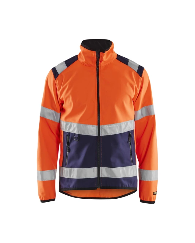 Blakläder 487725165389XXL Size 2X-Large Class 2 High Vis-Softshell Jacket - Orange/Navy Blue