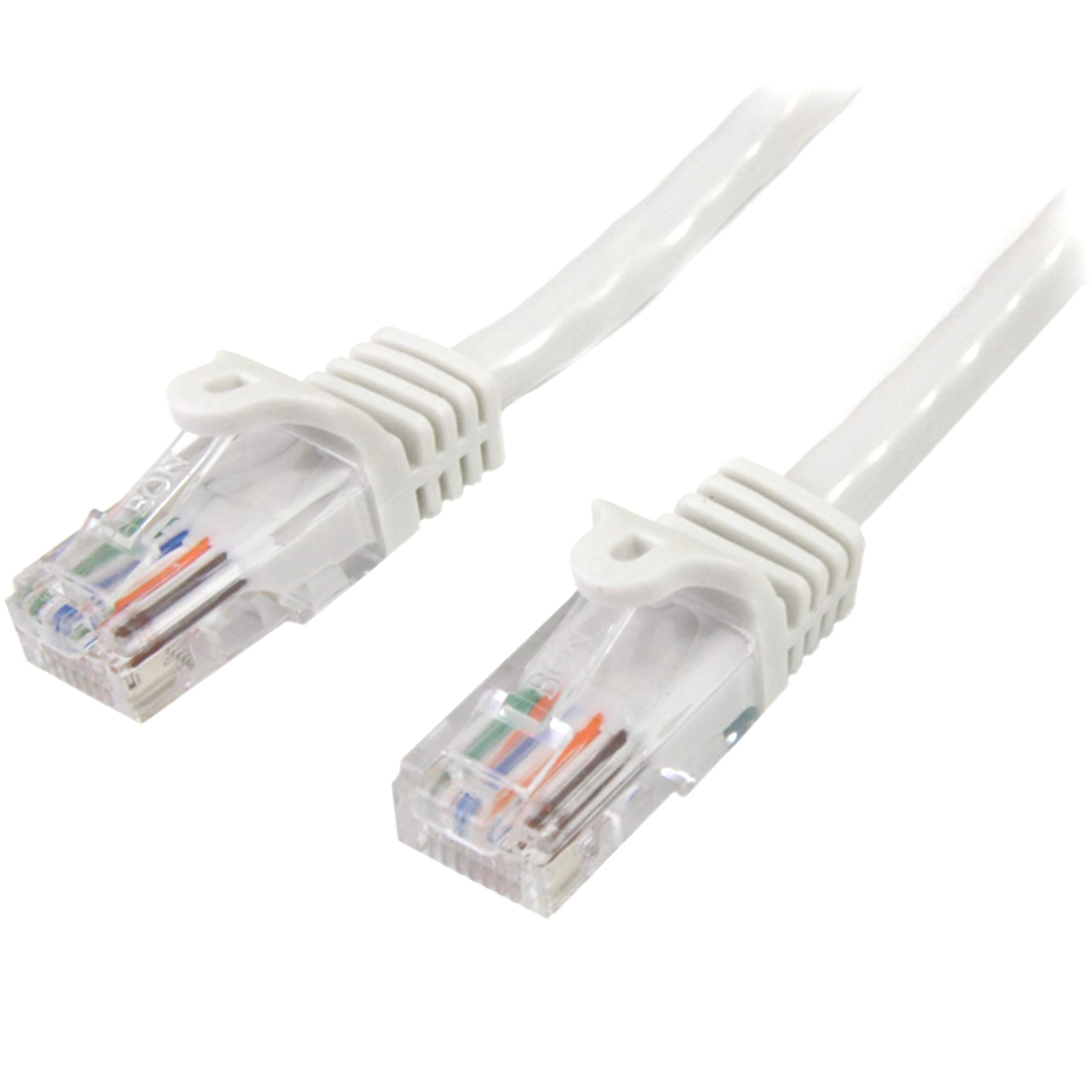 StarTech.com 5m White Cat5e Patch Cable with Snagless RJ45 Connectors - Long Ethernet Cable - 5 m Cat 5e UTP Cable (45PAT5MWH)