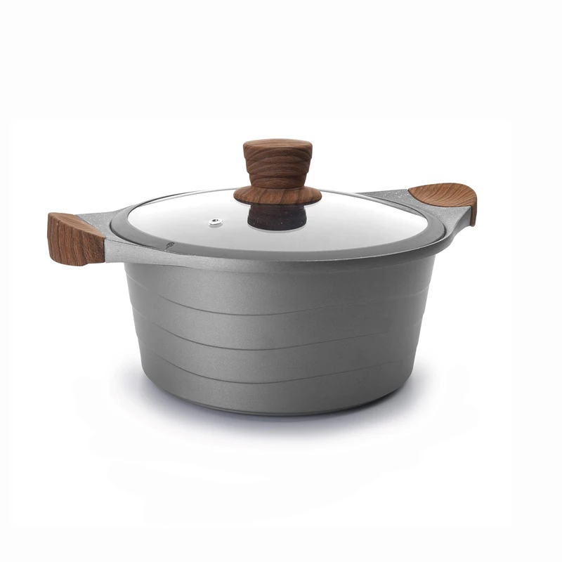 Lacor 27328 Stilo Cast Aluminium Casserole, 28 cm, Grey