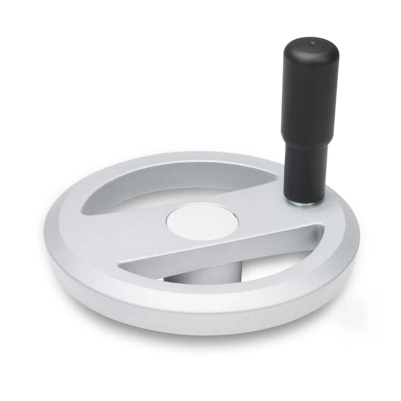 Ganter Standard Elements Spoke Wheels with Rotating Handle Pack of 1, Silver, RAL 9006, Structure Matt, GN 924 – B20/R Sr