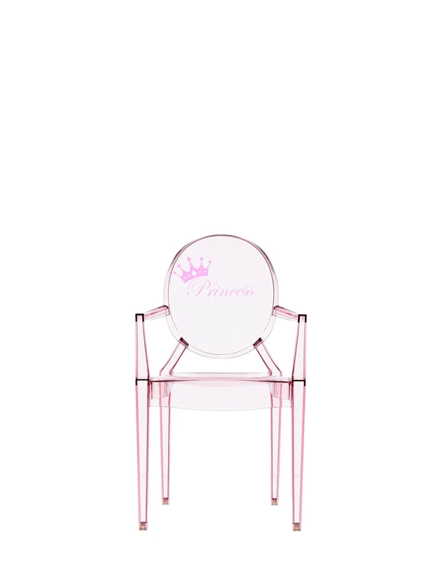 Kartell Loulou Ghost Kids, Polycarbonate, Pink, 37 x 39 x 63 cm