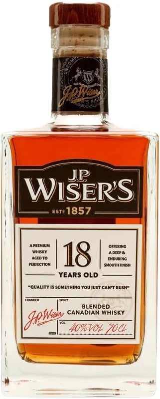 J.P. Wiser's 18 Year Old Blended Whisky, 70 cl