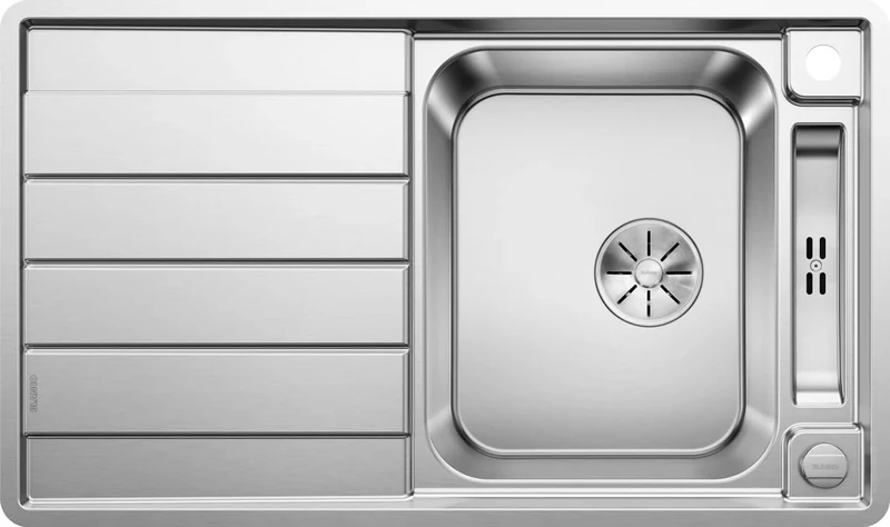 BLANCO AXIS III 45 S-IF | Stainless steel | Installation type: inset installation from above & flushmount installation | Reversible | For 45 cm wide base cabinets | Scratch-resistant | [86x51x19.9 cm]