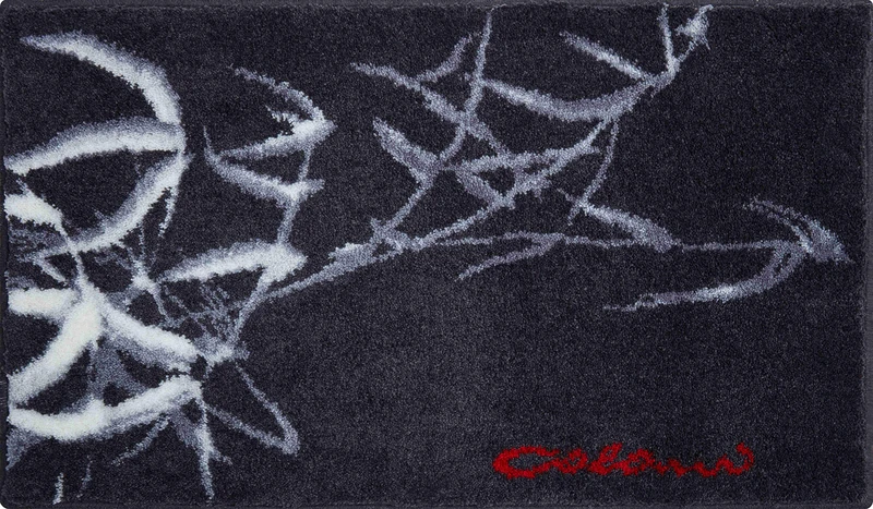 Grund Designer Bath Mat COLANI, Ultra Soft and Absorbent, Anti Slip, 5 Years Warranty, Colani 23, Bath Mat 60x100 cm, Anthracite