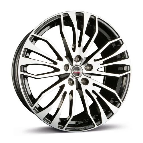 Borbet RB 8 x 18 ET 44 Bolt Circle 5 x 112 Hub Centering 57.1 RB 80844112557.1BP, Black Polished