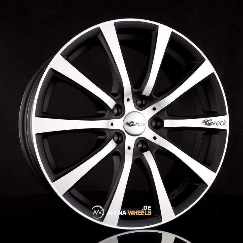 Brock B21 8 x 18 ET 29 Bolt Circle 4 x 108 Hub Centering 65.1 580070857, Black-Matt Front-Polished