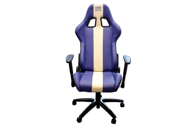 Laser 6654 Laser Tools Racing Chair - Blue & White Stripe