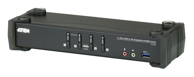 ATEN CS1924 4-Port USB 3.0 4K DisplayPort KVMP Switch (Cables included)