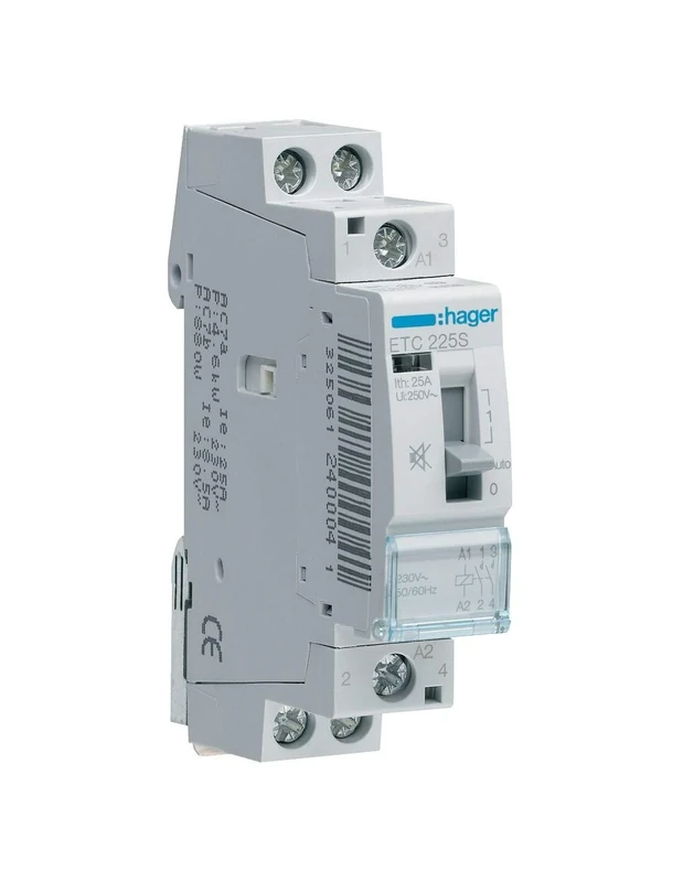 Hager etc425s – CONTACTOR Quiet D/Neutral 25 A 4 NA 230 V