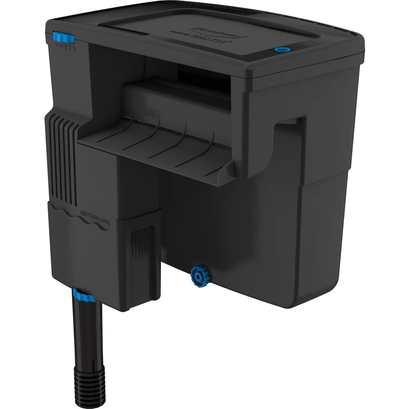 Seachem Tidal 75 Black Plastic Above Ground Filter with Self Priming Pump and Two-Level Flow Adjustment