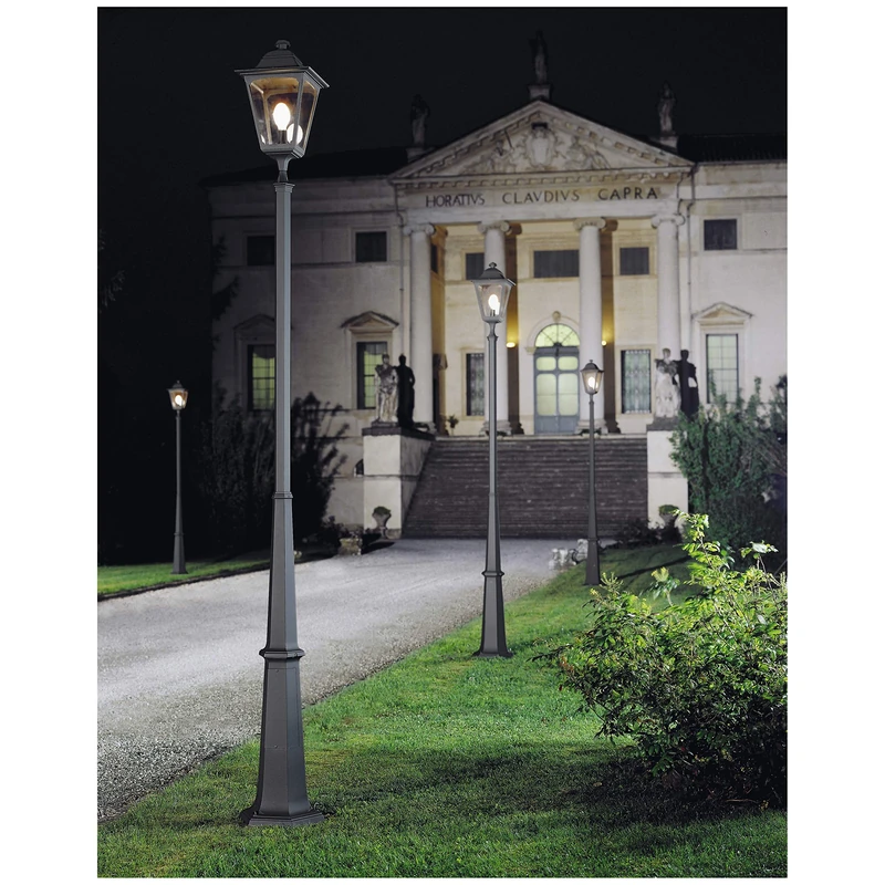 CRISTHER LIGHTING QUADRA Anthracite Pole lamp Outdoor IP44