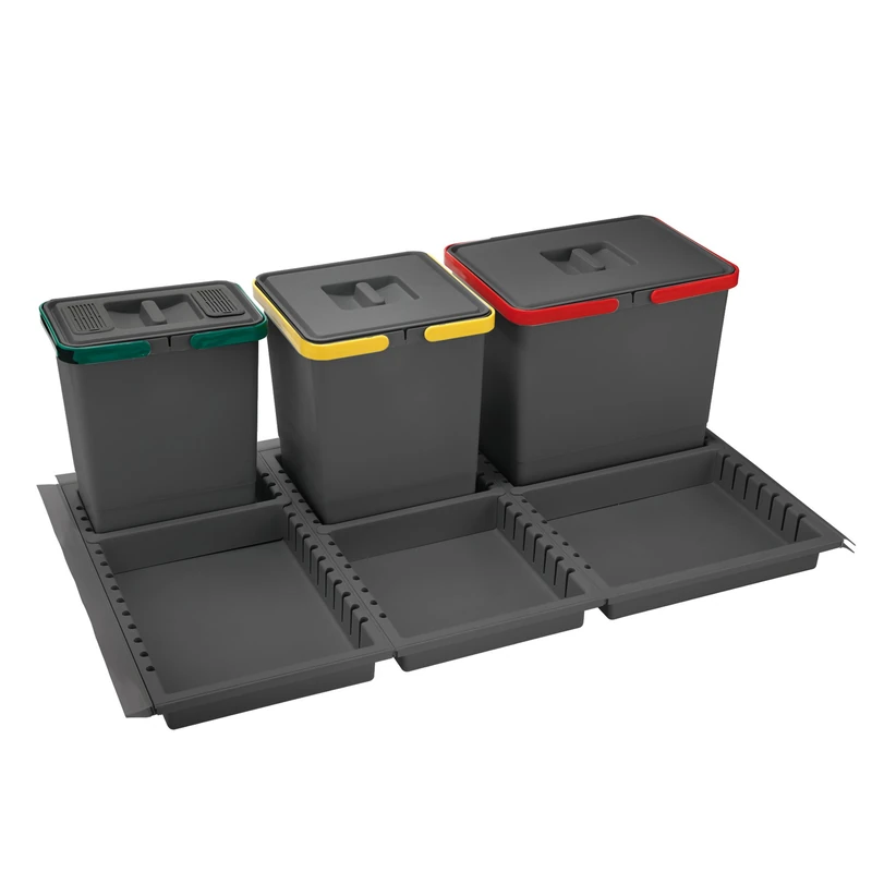 ELLETIPI Metropolis ptc28 09050 1 F C10 PPV Waste from Drawer, Grey, 81 x 46 x 28 cm