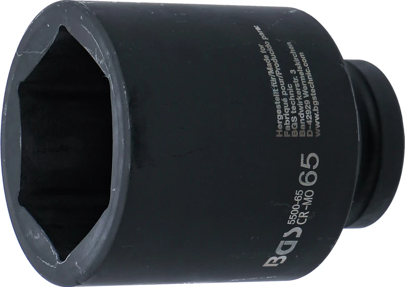 BGS 5500-65 | Impact Socket Hexagon, deep | 25 mm (1") Drive | 65 mm