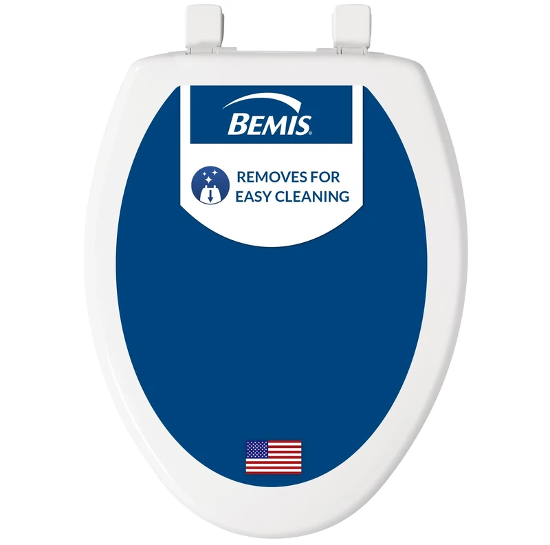 Bemis 7300SLEC 000 Toilet Seat Will Slow Close and Removes Easy for Cleaning, White, 1 Pack Elongated
