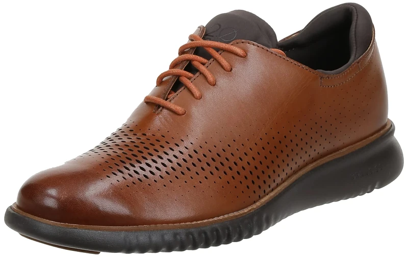 Cole Haan Men's 2.Zerogrand Laser Wingtip Oxford, British Tan/Java, 8 UK