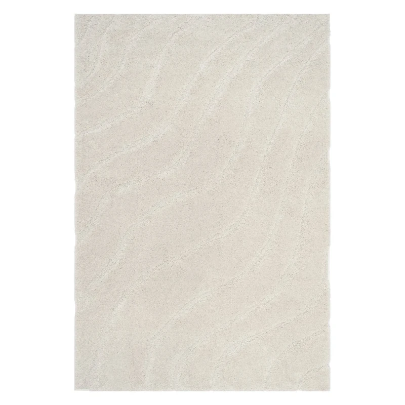 Safavieh Shag Rug for Living Room, Dining Room, Bedroom - Florida Shag Collection, High Pile, in Cream, 122 X 183 cm