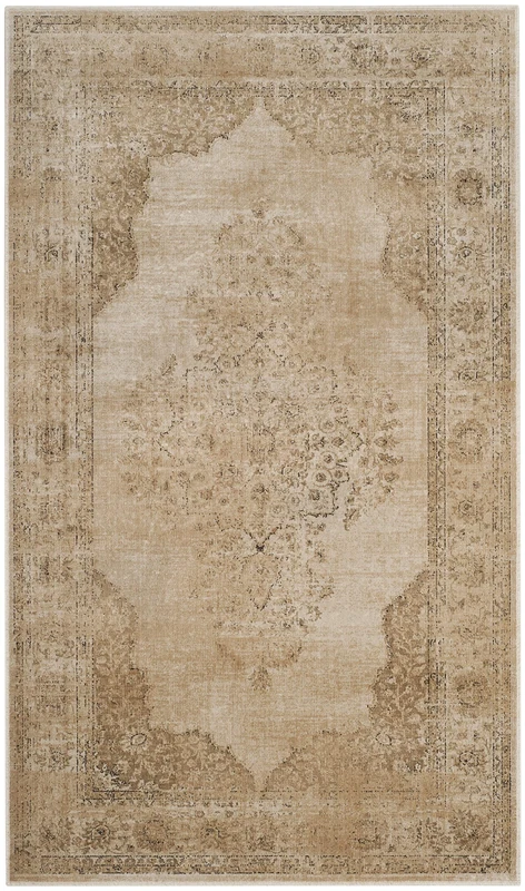 Safavieh Traditional Indoor Woven Rectangle Area Rug, Vintage Collection, VTG122, in Creme, 99 X 170 cm for Living Room, Bedroom or Any Indoor Space