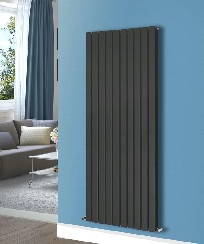 NRG Modern Anthracite Flat Double Panel Designer Radiator for Bathroom 1600mm x 680mm