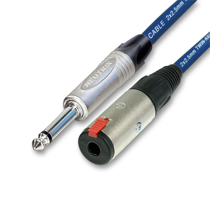 Van Damme Studio Grade 2x2.5mm Jack to Extension Socket Speaker Lead (8m)