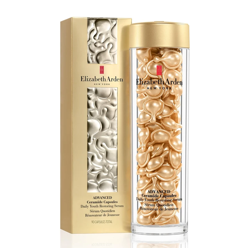 Elizabeth Arden Advanced Ceramide Capsules Daily Youth Restoring Serum, 90-piece, Anti-Ageing Skincare to Nourish Dry Skin, Lift & Firm Skin, for Day & Night