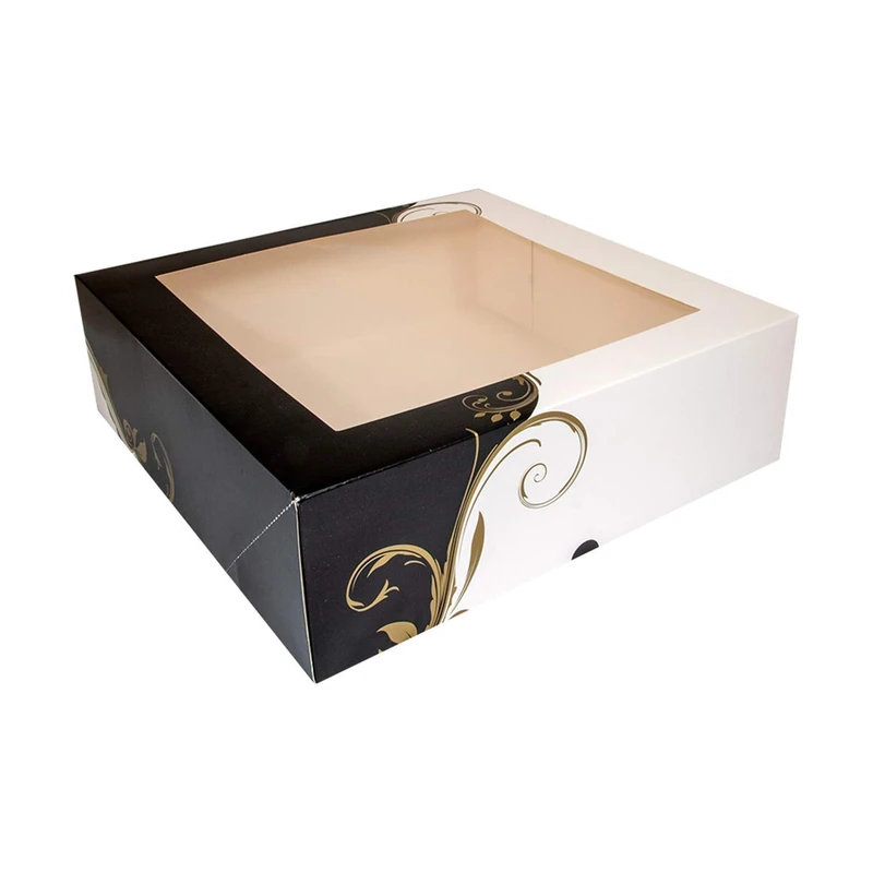 Garcia de Pou Cake Window in Box, Cardboard, White, 32 x 32 x 10 cm