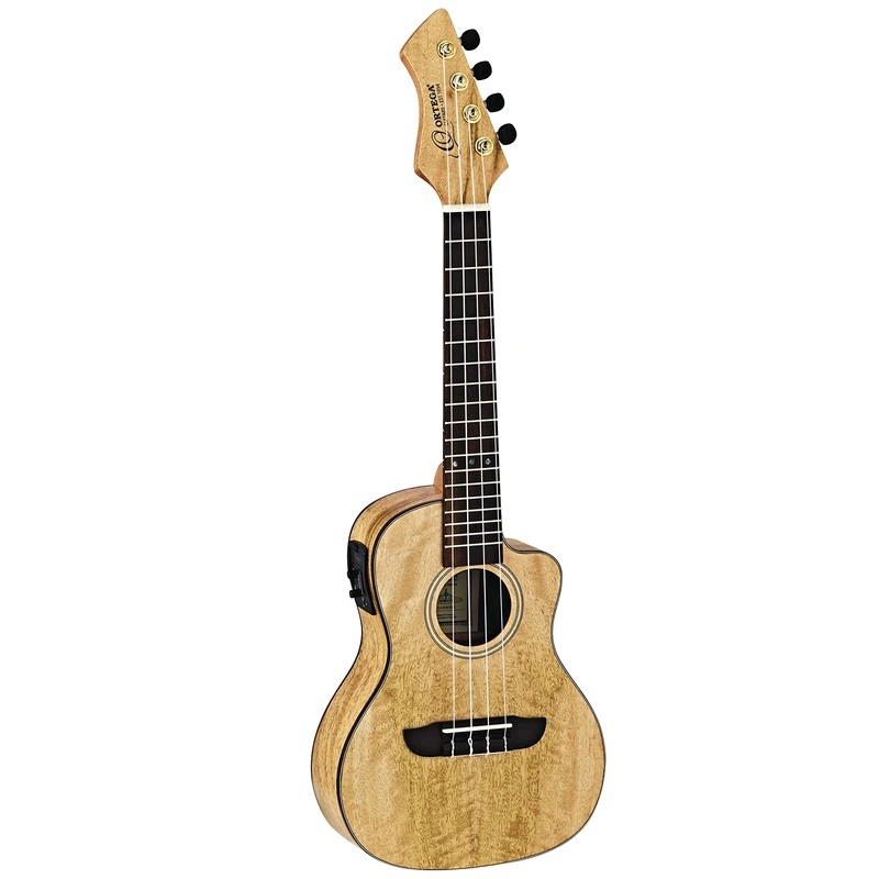Ortega Guitars Concert Ukulele Electro-Acoustic – Horizon Series – Including Gigbag – Mango, Natural (RUMG-CE)