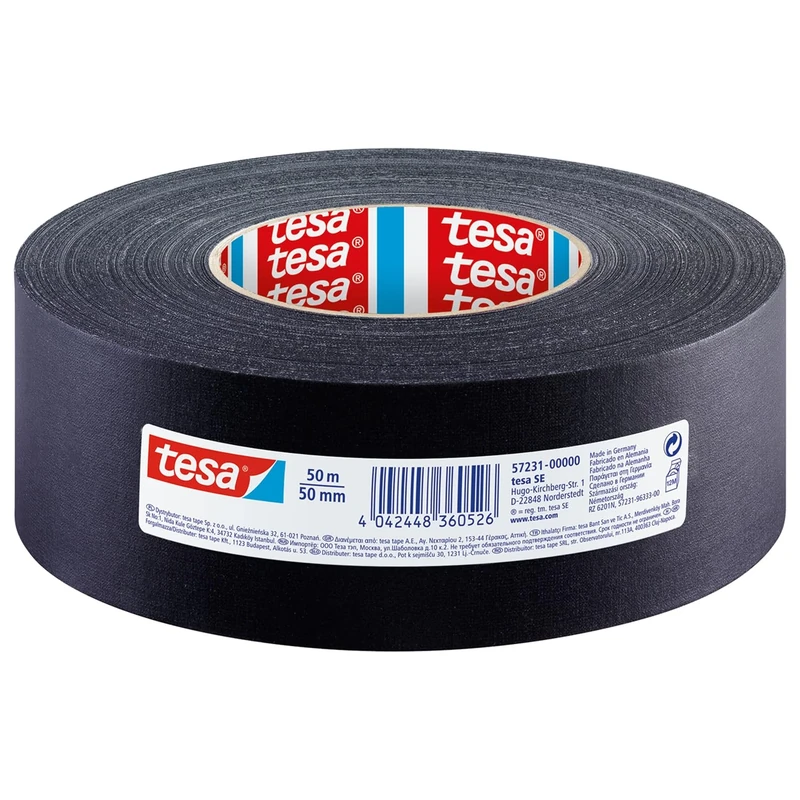 tesa Extra Power Perfect 57231-0000-02 Fabric Tape 50 m x 50 mm Black