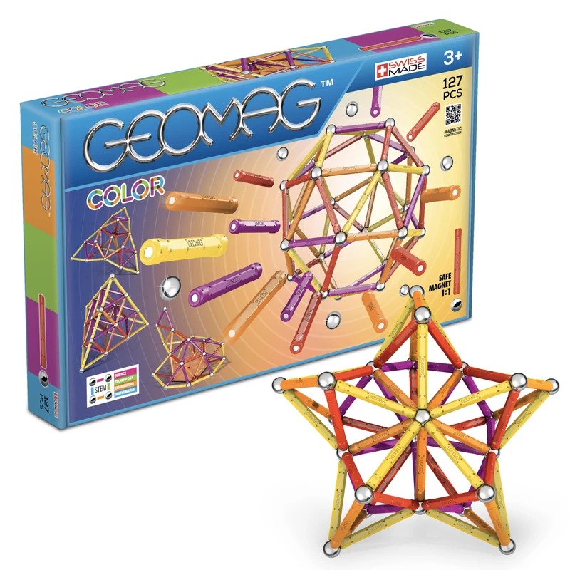 Geomag 264 Color Classic Building Set - 127 Piece Magnetic Toy