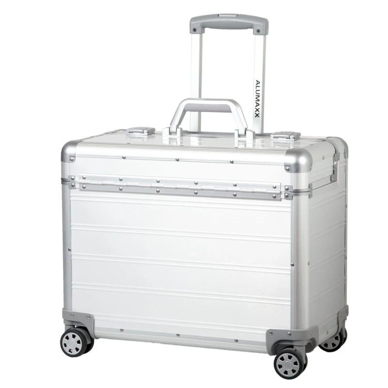 Alumaxx Attaché Venture Laptop Case, Silver matt, 47 x 36 x 25 cm, Pandora Pilot case matt Silver