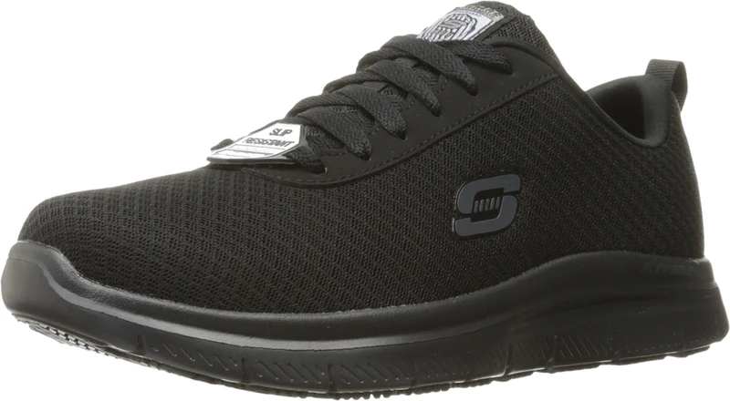 Skechers for Work Men's Flex Advantage Bendon Work Shoe, Black, 9 D(M) US