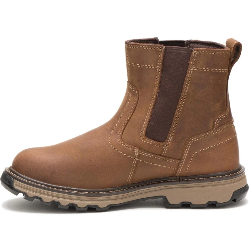 CAT Caterpillar Pelton Male Safety Boot - Beige, Size 6