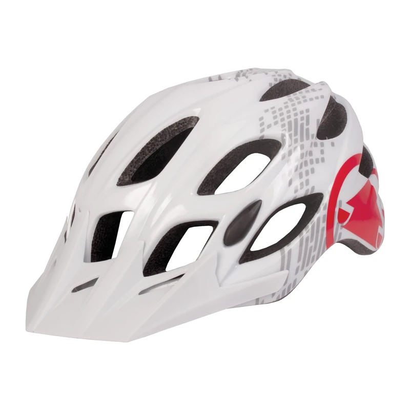 Endura Hummvee Cycling Helmet | Lightweight | Adjustable with Visor Helmet, White, L-XL