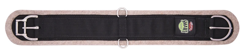 Weaver Leather Wool Blend Felt Lined Straight Smart Cinch, Black, 34"