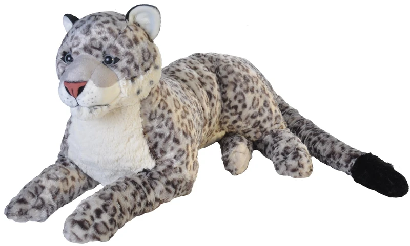 Wild Republic Jumbo Snow Leopard Giant Plush Soft Toy, Gifts for Kids, 76 cm
