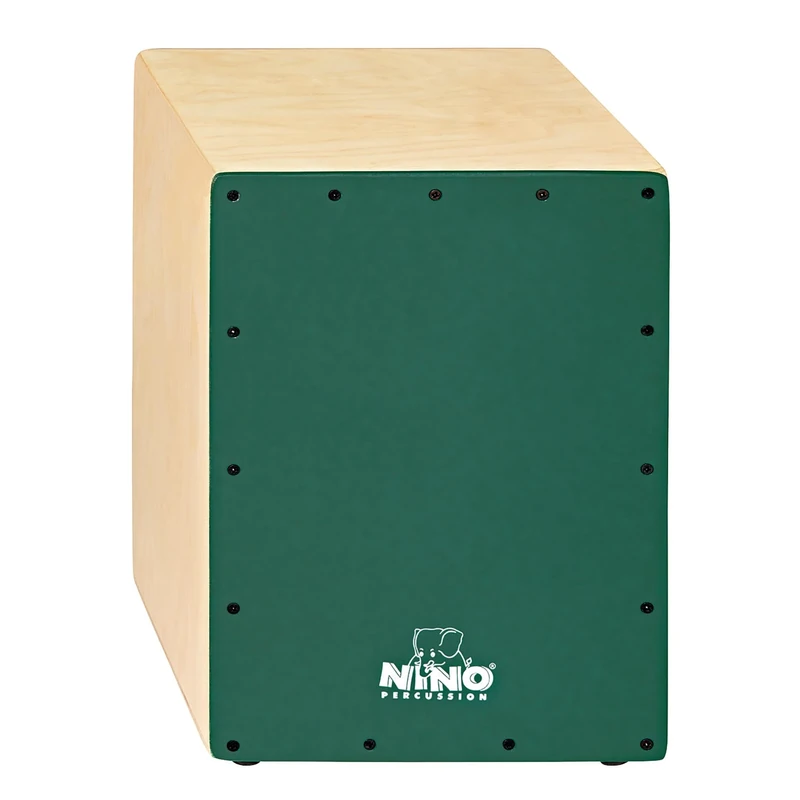 Nino Percussion Chalkboard Cajon Instrument - Drum Box for Painting for Children from 5 Years - Musical Instrument - Playing Surface Green (NINO951DG)