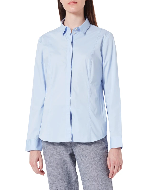 Marc O'Polo Women's Blouse, Blue (Fountain Water 814), 14 - Image 1