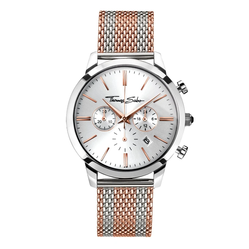 Thomas Sabo Men's Watch Rebel Spirit Chrono rose gold silver Analogue Quartz