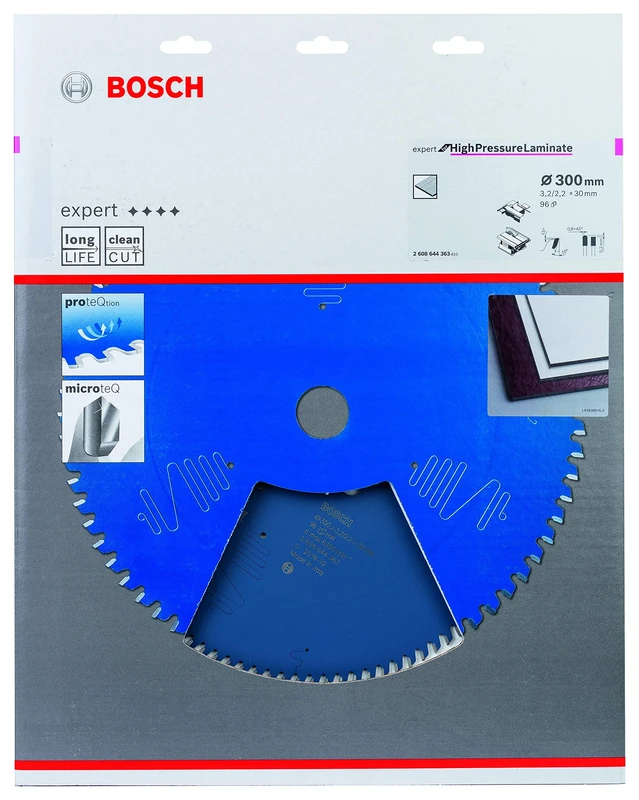Bosch Professional 1 x Expert for High-Pressure Laminate Circular Saw Blade (for High-Pressure Laminate Plates, Saw Blade Diameter 300 x 30 x 3.2 mm, Teeth 96, Table Saws Accessories)