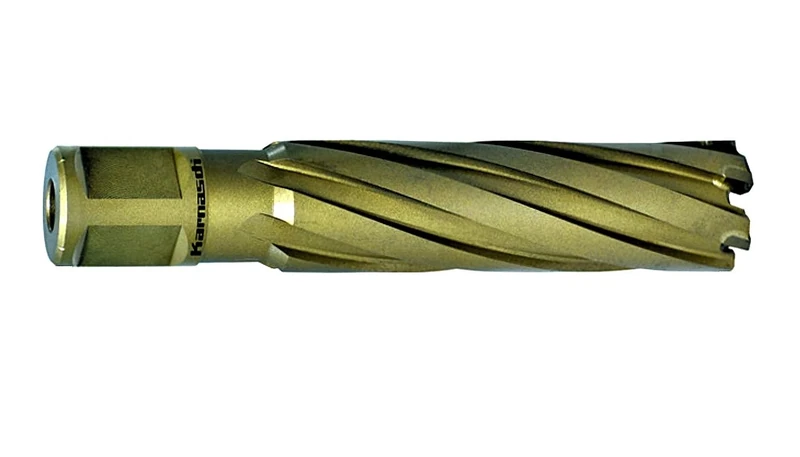 KARNASCH 201650070 Hard-Line80 Core Drill Bit with Hard Metal, Weldon Handle, 70 mm Cutting Diameter, 80 mm Cutting Length, 32 mm Shank Diameter