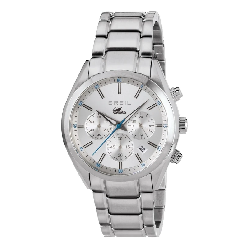 Breil - Mens Watch Manta City Collection TW1607 - Mens Wristwatch with Silver Analogue Dial - MIYOTA GM10 Movement - Mens Quartz Watch - Steel Wristband