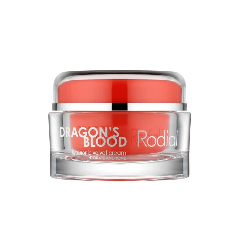 Rodial Dragons Blood Hyaluronic Velvet Cream 50 millilitres - Hyaluronic Acid and Hydromanil to Comfort and Replenish Dry Skin - Buttery and Luxurious Cream Texture - Day and Night Care