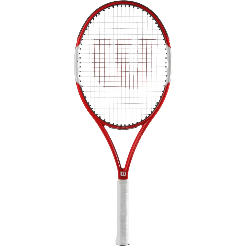 Wilson Six.One Lite 102 Performance Racket - Red/Grey, Size 2