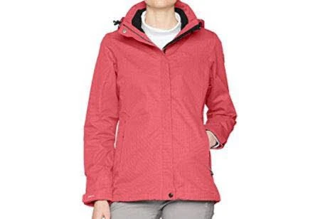 KILLTEC Women's Inkele Functional Jacket with Zip-Off Hood, Raspberry, Size 38 - Image 1