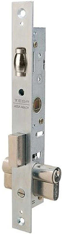 Tesa Assa Abloy 420615Hz Monopunto Lock for Metal Profiles, Zinced Iron, Input 15 mm